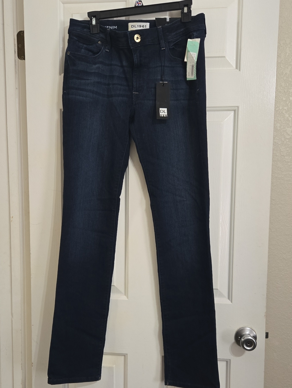 DL1961 GRACE  Navy Indigo Straight Leg Jeans 32X33